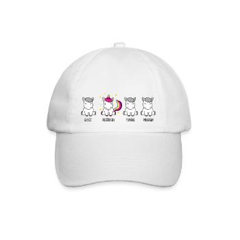 Verkäuferin - das Einhorn der Berufswelt - Baseballkappe - Weiß/Weiß - Vorne