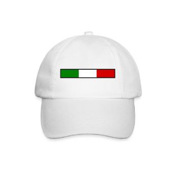 Italien flagge - Baseballkappe - Weiß/Weiß - Vorne
