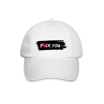 Fuck you - Baseballkappe - Weiß/Weiß - Vorne
