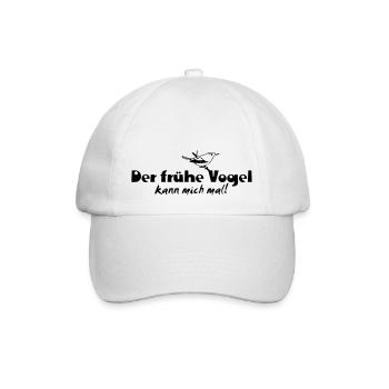 Der frühe Vogel kann mich mal - Baseballkappe - Weiß/Weiß - Vorne