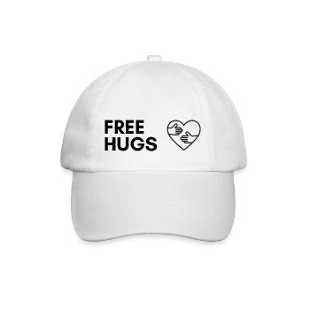 Free hugs - Baseballkappe - Weiß/Weiß - Vorne