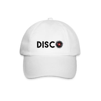 Ich liebe Disco Musik, Disco, Disco Hoodies, t-Shirts - Baseballkappe - Weiß/Weiß - Vorne