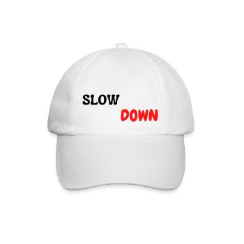 slow down - Baseballkappe - Weiß/Weiß - Vorne