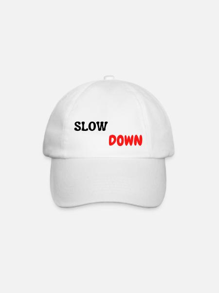 slow down - Baseballkappe - Weiß/Weiß