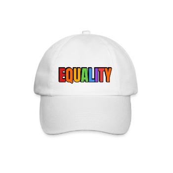 EQUALITY Regenbogen - Baseballkappe - Weiß/Weiß - Vorne
