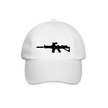 Swiss army, Sig SG 552 automatic assault rifle - Baseballkappe - Weiß/Weiß - Vorne