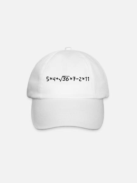 40. Geburtstag - eine mathematische Aufgabe... - Baseballkappe - Weiß/Weiß
