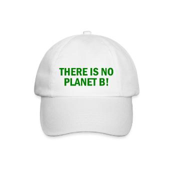 There is no planet B - Baseballkappe - Weiß/Weiß - Vorne