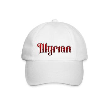 Illyrian/Albaner Design - Baseballkappe - Weiß/Weiß - Vorne