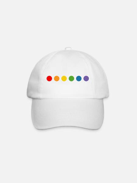 rainbow balls LGBT lgbtqi queer lgbt csd tshirt - Baseballkappe - Weiß/Weiß
