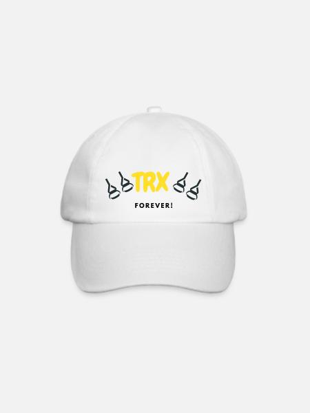 TRX Forever Geschenk Geschnkidee Training Maschine - Baseballkappe - Weiß/Weiß