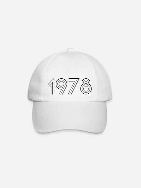 1978 - Baseballkappe - Weiß/Weiß