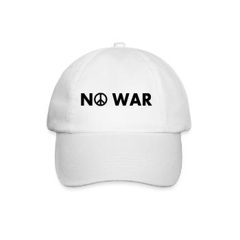 No war - Baseballkappe - Weiß/Weiß - Vorne