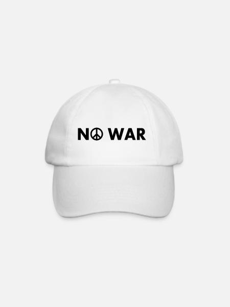 No war - Baseballkappe - Weiß/Weiß