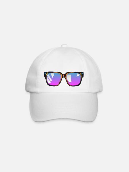 Sonnenbrille - Baseballkappe - Weiß/Weiß