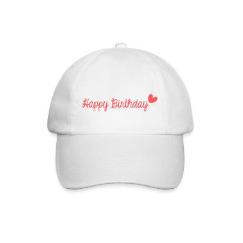 JAHRESTAG. ALLES GUTE ZUM GEBURTSTAG!. ALLES GUTE ZUM GEBURTSTAG!. - Baseballkappe - Weiß/Weiß - Vorne