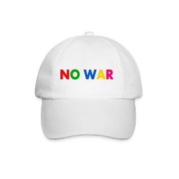 No war - Baseballkappe - Weiß/Weiß - Vorne