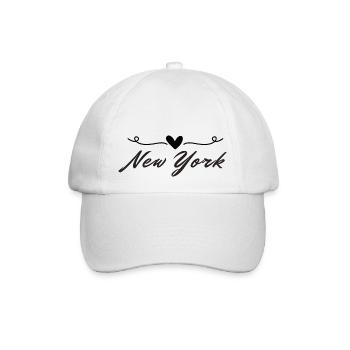 New York - Baseballkappe - Weiß/Weiß - Vorne