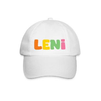 Name - Leni - Baseballkappe - Weiß/Weiß - Vorne