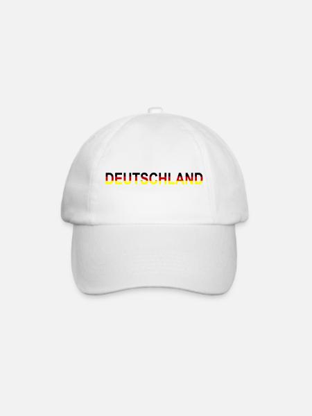 Deutschland Design - Baseballkappe - Weiß/Weiß