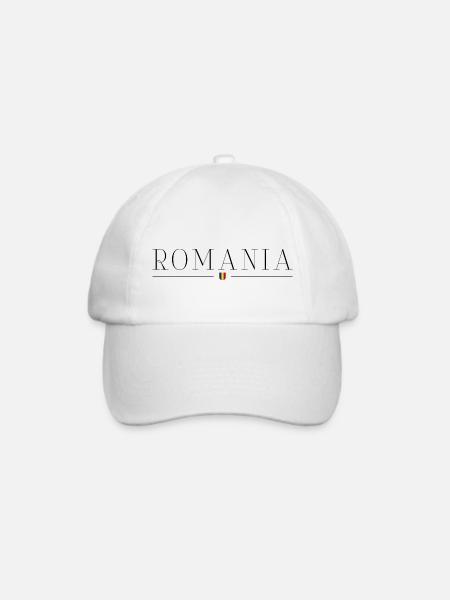 Ich liebe Rumänien - Baseballkappe - Weiß/Weiß