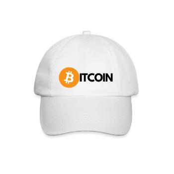Krypto BITCOIN 1 - Baseballkappe - Weiß/Weiß - Vorne