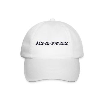 Aix-en-Provence France Frankreich - Baseballkappe - Weiß/Weiß - Vorne