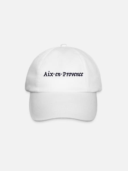 Aix-en-Provence France Frankreich - Baseballkappe - Weiß/Weiß