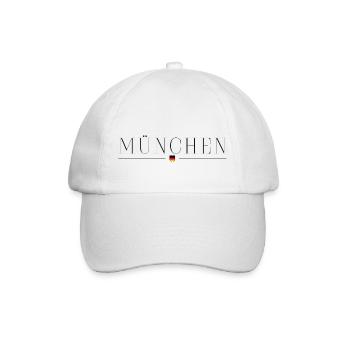 München, Deutschland Stil Design T-Shirt - Baseballkappe - Weiß/Weiß - Vorne