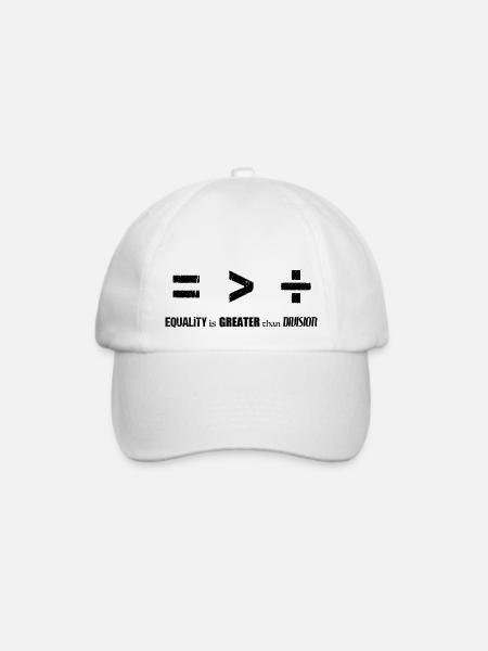 Equality is Greater than Division - Baseballkappe - Weiß/Weiß