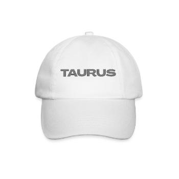 TAURUS – Checkerboard Zodiac Statement - Baseballkappe - Weiß/Weiß - Vorne