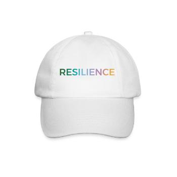 Resilienz Gradient Typo - Baseballkappe - Weiß/Weiß - Vorne