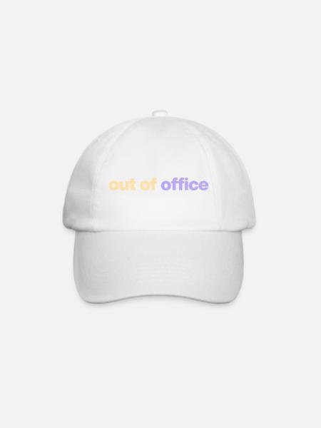 out of office - Baseballkappe - Weiß/Weiß