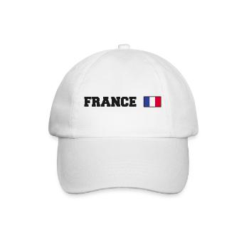 Frankreich Fan - Baseballkappe - Weiß/Weiß - Vorne