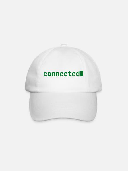 connected | Developer mood | dark - Baseballkappe - Weiß/Weiß