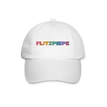 Flitzpiepe Farbblock - Baseballkappe - Weiß/Weiß - Vorne