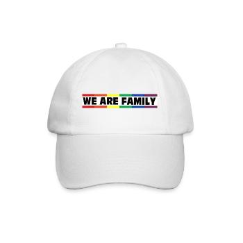 We are Family - Rainbow&Pride - Baseballkappe - Weiß/Weiß - Vorne