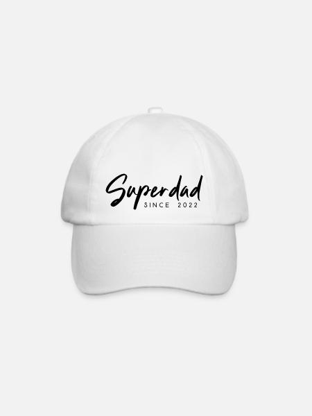 Superdad Vater Papa since 2022 Spruch - Baseballkappe - Weiß/Weiß
