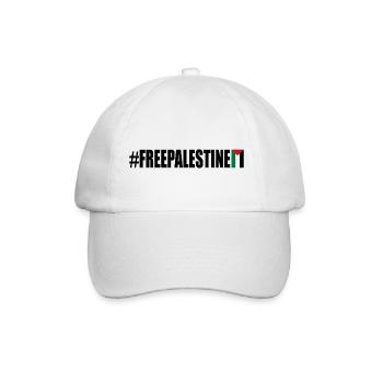 Free palestine - Baseballkappe - Weiß/Weiß - Vorne