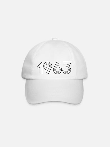 1963 - Baseballkappe - Weiß/Weiß