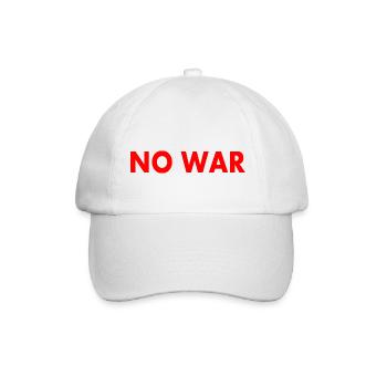 No war - Baseballkappe - Weiß/Weiß - Vorne
