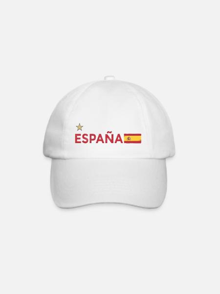 Spanien Fußball Trikot Spanische Flagge - Baseballkappe - Weiß/Weiß