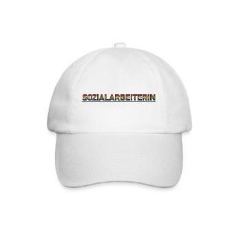 Sozialarbeiterin regenbogen verlauf - Baseballkappe - Weiß/Weiß - Vorne