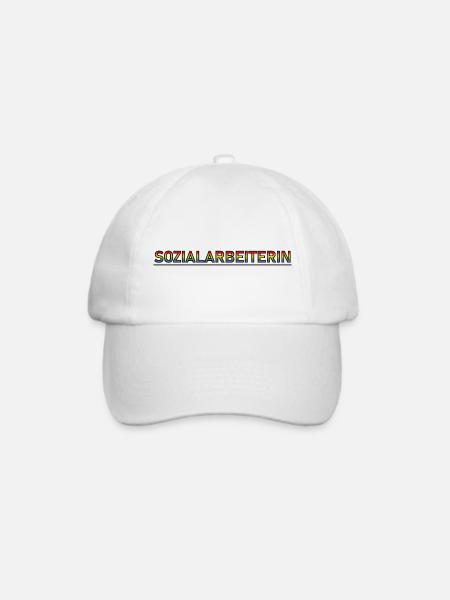 Sozialarbeiterin regenbogen verlauf - Baseballkappe - Weiß/Weiß