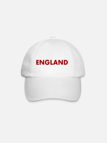 England - Baseballkappe - Weiß/Weiß