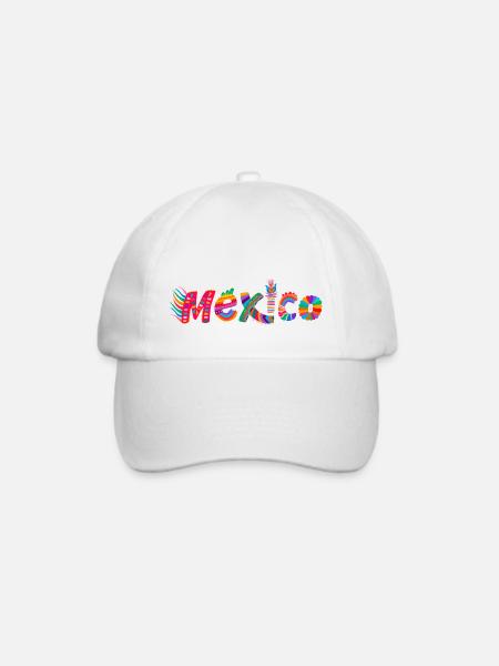 Mexico - Fiesta Party - Baseballkappe - Weiß/Weiß