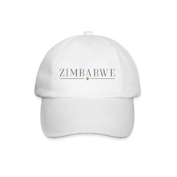 Ich liebe Zimbabwe - Baseballkappe - Weiß/Weiß - Vorne
