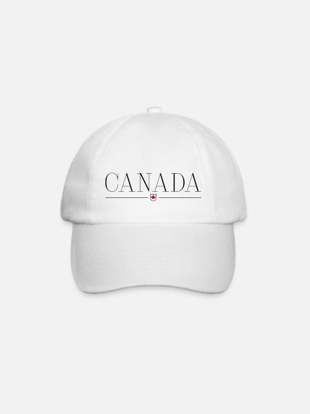 Ich liebe Kanada, Eleganz Stil Design T-Shirt - Baseballkappe - Weiß/Weiß