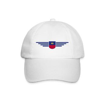 Liechtenstein T-Shirt Design für Fans - Baseballkappe - Weiß/Weiß - Vorne