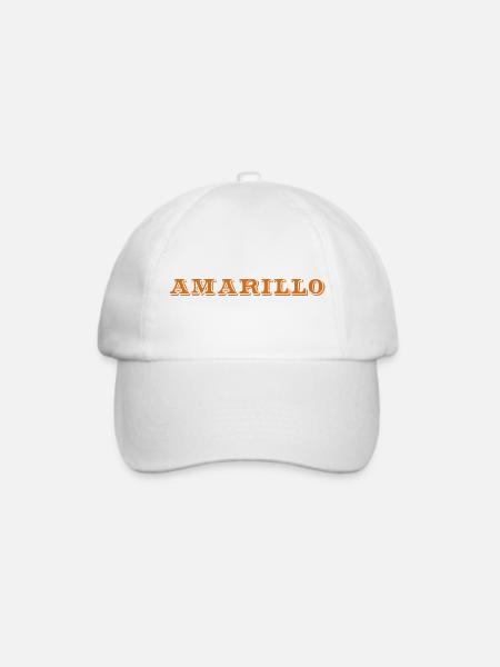 Amarillo Texas - Baseballkappe - Weiß/Weiß